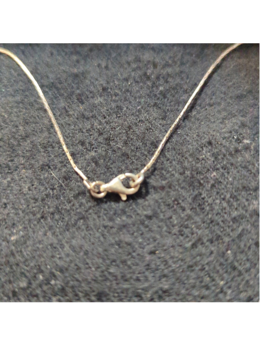 Sterling Silver Liquid Silver Black Rhinestone Lariat Y Shape Statement Necklace - Picture 3 of 4